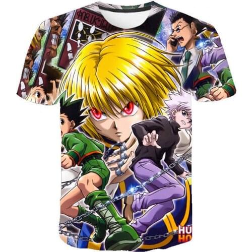 Anime Hunter X Hunter 3D Printing T-shirt Men And Women Casual Hip Hop Streetwear Anime Loose T-shirt Fashion Cool Top Clothes
