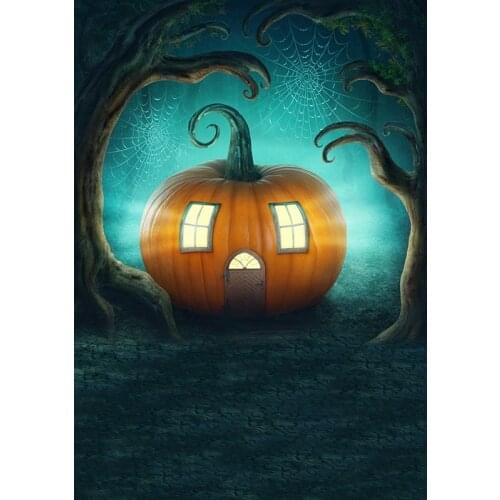 Halloween Photo for Background Pumpkins Huts Photophone Backdrops Vinyl Eco-Friendly Photography Backgrounds for Photo Sessions