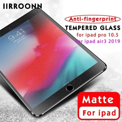 IIRROONN Matte Tempered Glass For Apple iPad Air 3 (2019) 10.5 Matte Anti-Blue Light Tablet Glass for ipad 10.5 Screen Protector