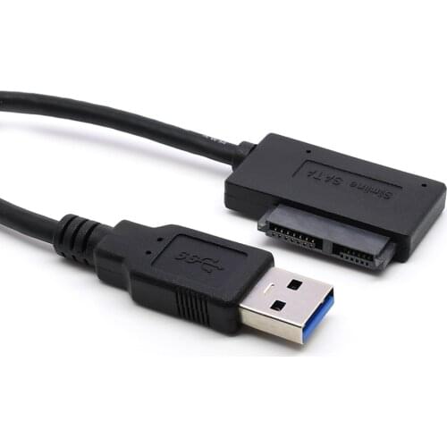 USB 3.0 to Micro SATA 7+9 16 Pin 1.8" Hard Disk Driver SSD Adapter Cable 10cm