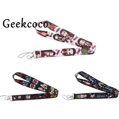 10pcs/lot J1196 Phone Strap Cute Cartoon Lanyard Neck Strap For Keys ID Card For USB Badge Holder DIY Hang Rope