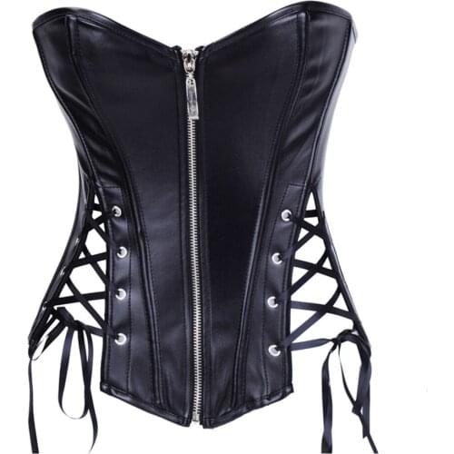Faux Leather Corset Underbust Body Shaper Women Body Slimming Chest Harness Chest Compression Vest F0807 with Belt