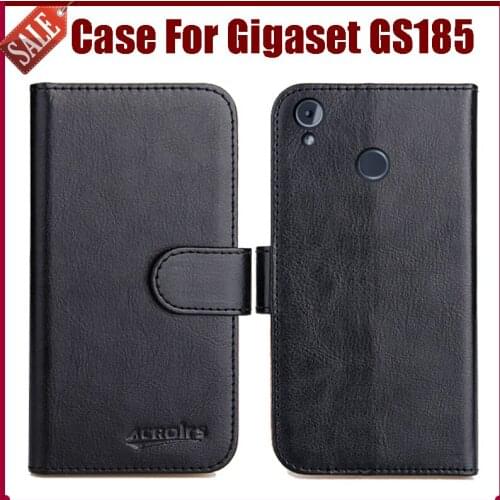 Hot Sale! Gigaset GS185 Case New Arrival 6 Colors High Quality Flip Leather Protective Phone Cover For Gigaset GS185 Case