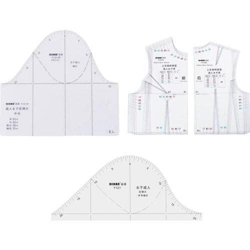 Handmade 1:1 Women Ruler Tailor Drafting Drawing Templete Measure Ruler Tool