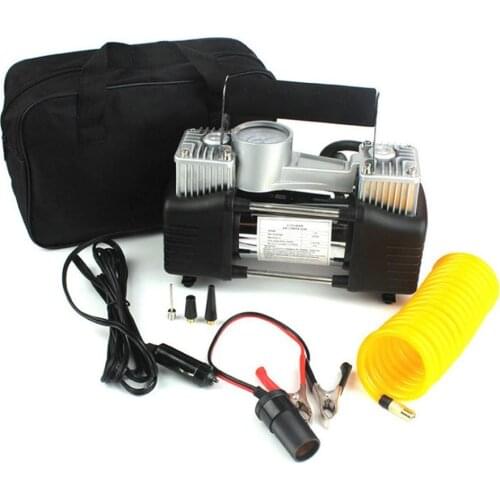 Multifunctional car air pump household tire double cylinder portable air pump With LED lighting for motorcycles bicycles