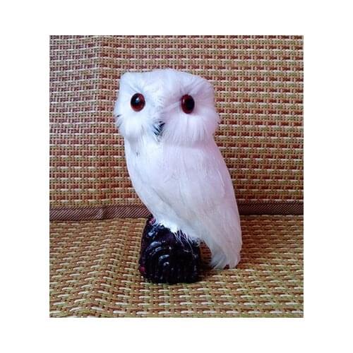 Simulation cute owl 7x7x12cm toy model polyethylene&furs owl model home decoration props ,model gift d216