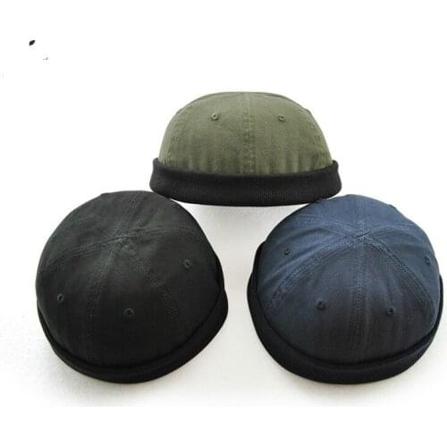 Fashion Hiphop Korean Skull Hat 2018 New Pumpkin Hat Solid Cotton Sailor Cap Women Skullcap Casquette Beanies for Ladies