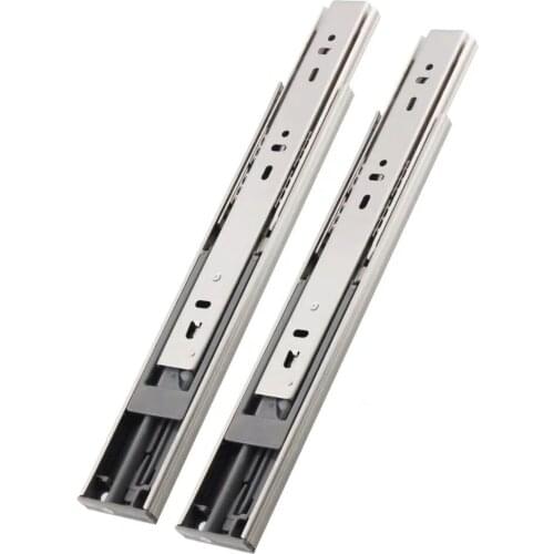10" - 22"inch Stainless Steel Drawer Slides Soft Close Drawer Track Three-Section Drawer Rails Cabinet Slides Furniture Hardware