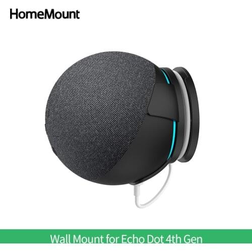 HomeMount Wall Mount Holder For Alexa Echo Dot 4th Generation Spherical Speaker Assistants Stand Bracket Space-Saving Holder