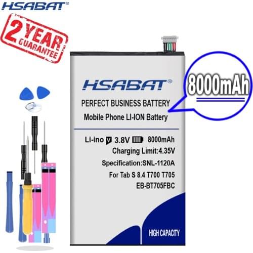 New Arrival [ HSABAT ] 7600mAh EB-BT705FBC EB-BT705FBE Replacement Battery for Samsung GALAXY Tab S 8.4 SM-T700 T701 T705