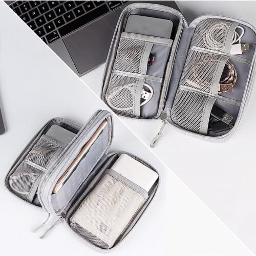 Electronics Accessories Organizer for Travel Waterproof Pouch Bag for Power Adapter Charger Cables DO