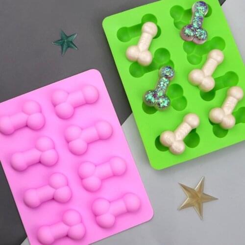 Originality Silicone Mold Ice Cube Molds Funny Chocolate Moulds Taste Cake Decorating Supplies Green DIY Summer 18*14.5*1.5CM
