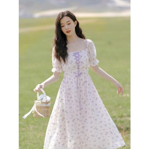 Maxi Youth Dresses For Woman Beach Long Summer 2021 Ladies Clothing Women Chiffon Short Sleeve Mini Dress Girl Sundress Pink