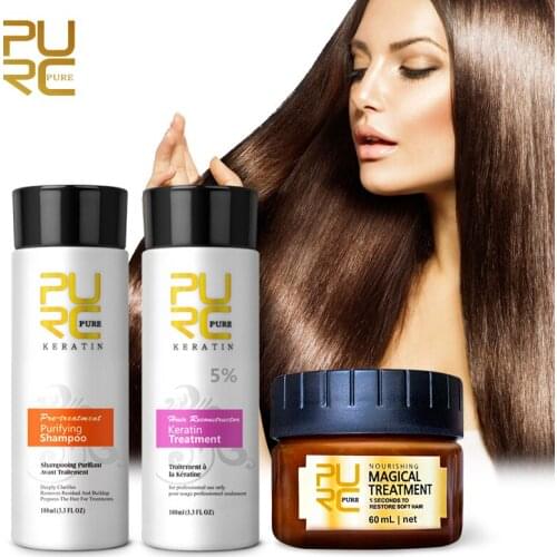 PURC Straightening hair Repair and straighten damage hair products keratin treatment and PURC Hair Mask