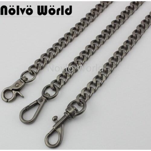 5 pieces 11mm wide Iron material (a bit heavy) OLD SILVER Curb chain strap for luxury handbag shoulder handle change