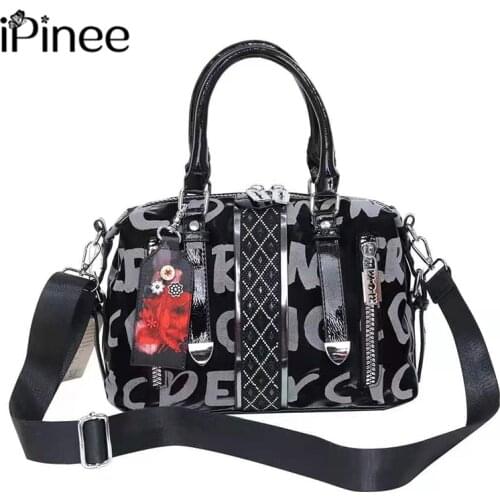 IPinee Brand Womens Nylon Handbags Female Shoulder bag Designer Luxury Lady Tote Large Capacity Zipper Handbag for Women