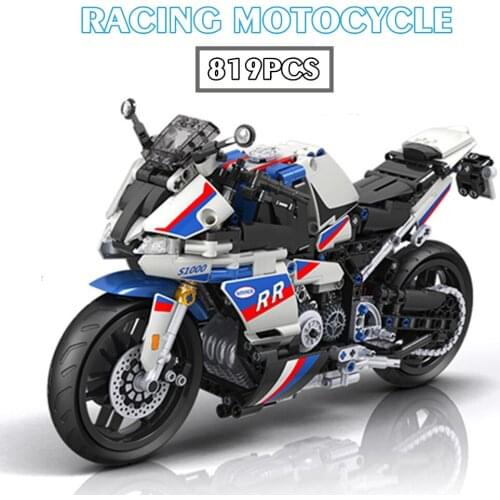 Technical City Racing Race Motorcycle Model Building Blocks Education Diy Bricks Toys Brithday Gifts Children Kid Boys Children