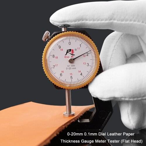 0-10mm/0-20mm 0.1mm Dial Thickness Gauge Leather Paper Steel Meter Tester Caliper For Household DIY Thickness Measuring Tools