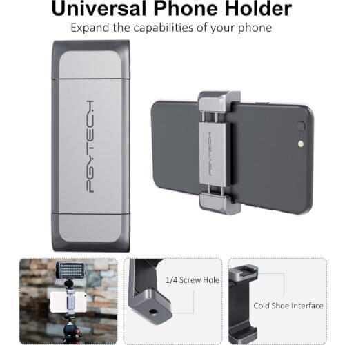 PGYTECH Universal Smartphone Mount Holder Bracket Clip for DJI OSMO Pocket Gimbal Accessories