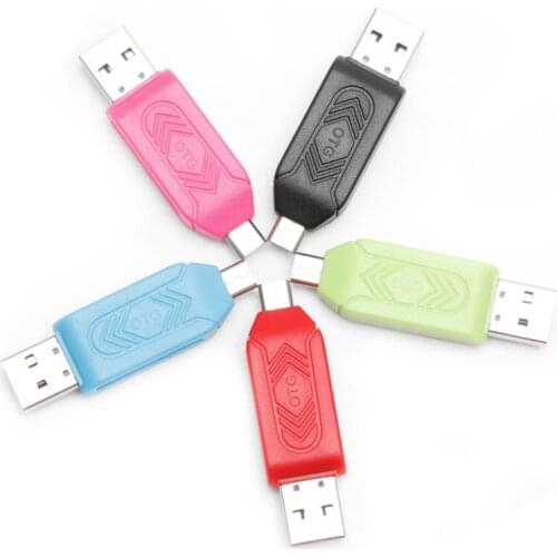 27RA 2-IN-1 Micro USB 2.0 OTG SDXC TF SD Memory Card Reader for android Smartphone PC