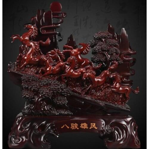 Eight steed presents for opening gifts office desktop decorations High-end luxury Animal Sculpture statue carving Home Decoratio
