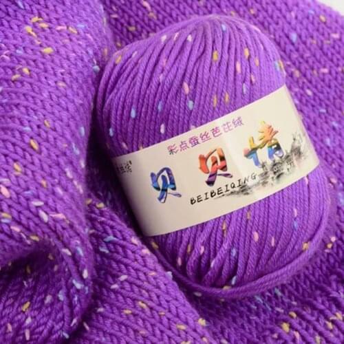 50g Baby Milk Cotton Yarn For Hand Knitting Crochet Worsted Wool Thread Colorful Needlework