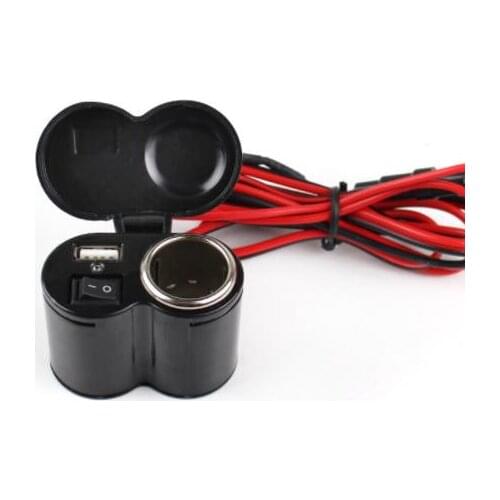 100pcs 12V Car Motorcycle Bike Waterproof Cigarette Lighter USB Power Charging Socket easy to use