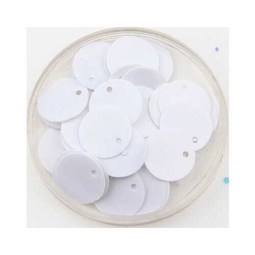 1000pcs/lot 12mm Large Round Sequins PVC Flat Round Sewing Embellishment DIY With Side Hole Craft Accessory White Confetti
