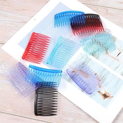 12pcs Colorful Plastic Hair Clip Combs Vintage Mixed Color Small Hair Side Combs Insert Combs For Lady