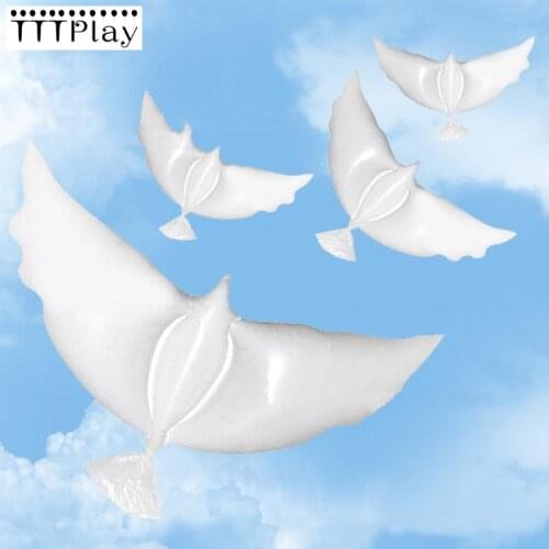 5pcs/lot White Dove Wedding Balloon Eco-Friendly Foil Helium Pigeon Balloon Birthday Party Flying Peace Bird Anniversary Balloon