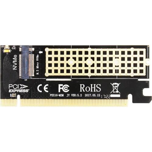 M.2 NVMe SSD Adapter M2 to PCIE 3.0 X16 Controller Card M Key Interface Support PCI Express 3.0 x4 2230-2280 Size M.2 FULL SPEED