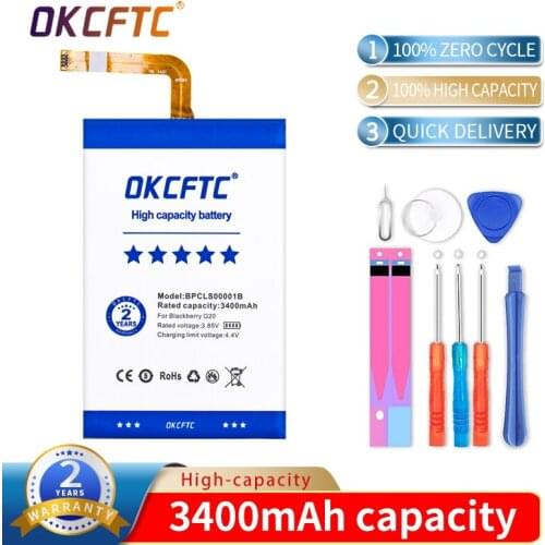 Battery 3400mah 9.56wh 3.8v BPCLS00001B for BlackBerry Q20 Classic SQC100-1 SQC100-3 Smartphone batteries+tools