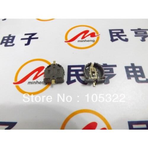 Free shipping button cell battery holder CR1220 pin gold plated 10pcs/lot