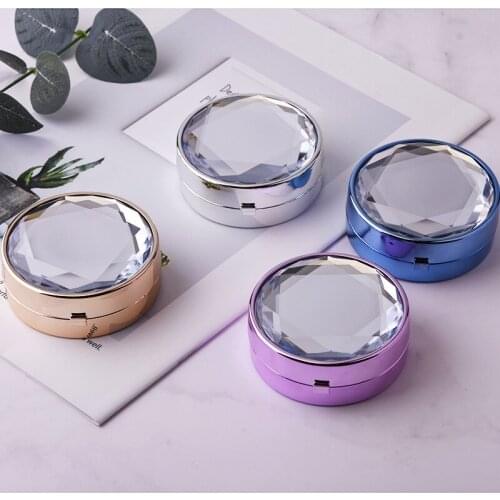 Mill Creek Diamond Shaped Contact Lens Case Cartoon Companion Box Cute Box Traveling Portable