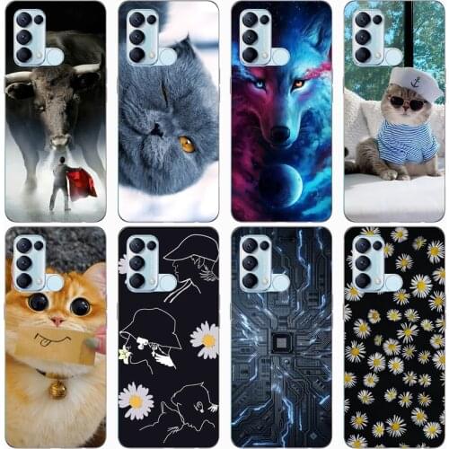 For OPPO RENO 5A Case Rose Wolf Cute Patterned Cover Soft Silicon Phone Case for OPPO Reno 5A Top Quality