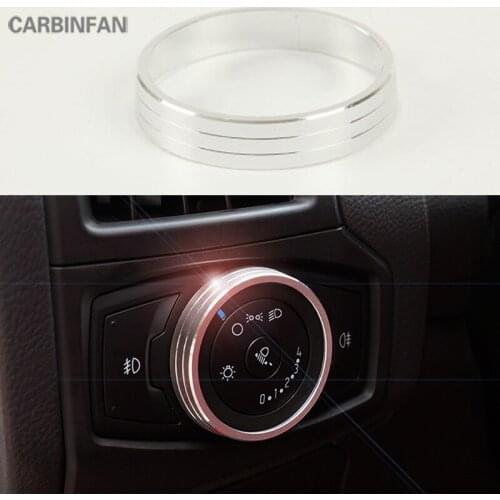 For Ford Mondeo Fusion 2013-2019 Car Headlight switch knob circle button panel Cover Trim Bezel Molding car stylings C1508