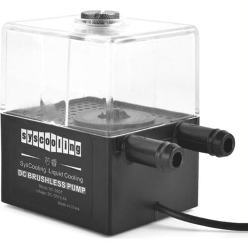 HOT-Ultra-Quiet SC-300T Water Pump Set for PC CPU Liquid Cooling System DC 12V 4W 150Ml Water Tank Small 3P Power Connector