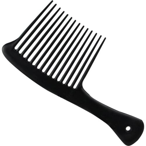 New Black Large Wide Tooth Combs Of Hook Handle Detangling Reduce Hair Loss Comb Pro Hairdress Salon Dyeing Styling Brush Tools