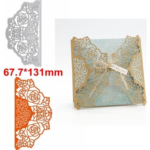 Delicate Roses Arc Pattern Decoration On Card Metal Cutting Dies Stencils Pattern Die Cut For Card Making DIY 2019 Crafts Cards