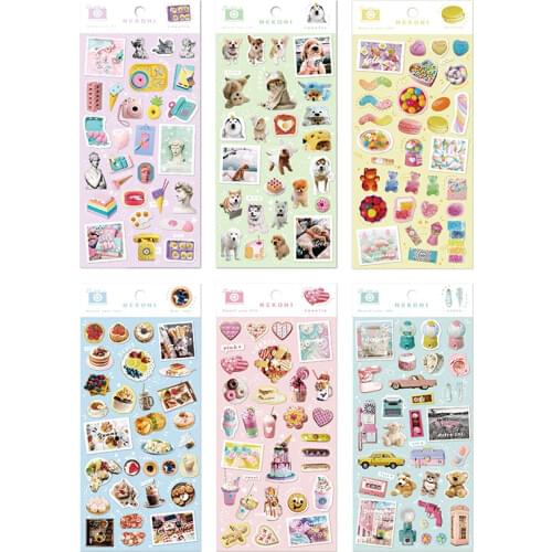 Kawaii Ice Cream Candy Teddy Bear Nekoni Decorative Stationery Stickers Scrapbooking DIY Diary Album Stick Lable