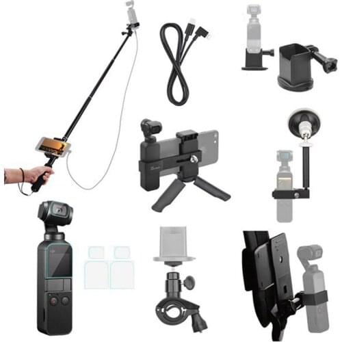 8-Piece Photographic Equipment Set with Data Cable Set for Dji Osmo Pocket with Ptz Adapter Ptz Extension Rod Desktop Tripod