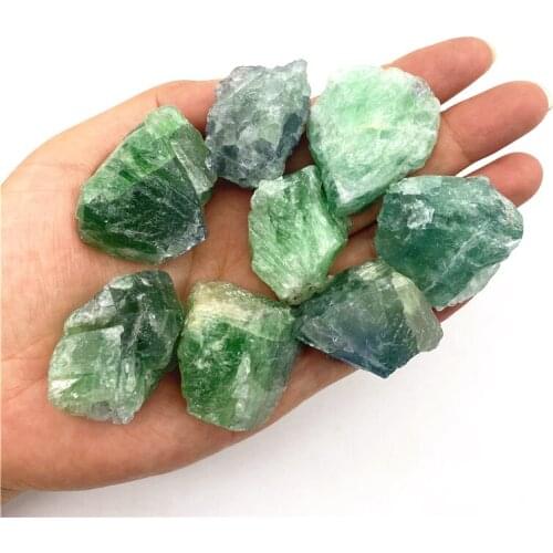 Beautiful 1PC Natural Green Fluorite Raw Crystals Irregular Mineral Fish Tank Collection Healing Quartz Natural Quartz Crystals
