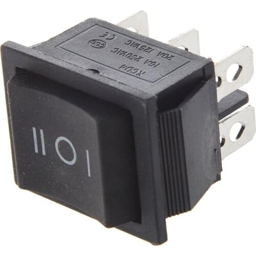 6-Terminals 3 Position ON/OFF/ON DPDT Boat Rocker Switch 16A 250VAC 20A 125VAC