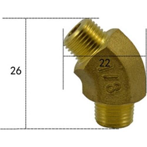1/8" BSPP Euqal Male Brass 45 Degree Elbow Pipe Fitting Coupler Connector Water Gas Oil
