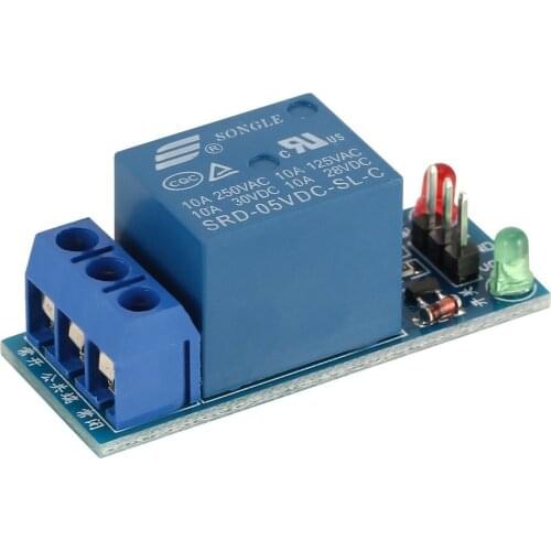 Mini 1 Channel DC 5V Low Level Trigger Interface Board Relay Module with Led Lamp Protective Kit for Electronic