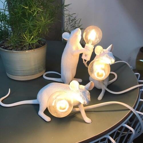 Mouse Rat Desk Lights lamp LED Animal Rat Mouse Table Lamp Lights Home Fixture Kids' Gift Room Decorate LED Night Lights Lamps