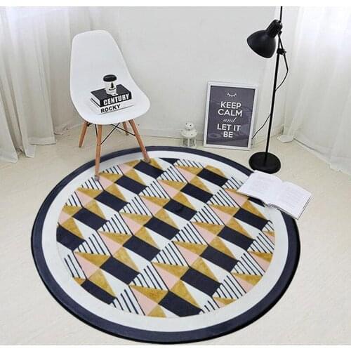 NIOBOMO contracted Nordic geometrical design round carpet bedroom living room table mat garden mat