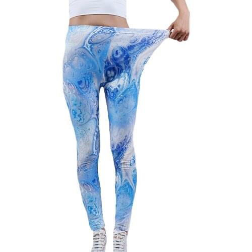 YSDNCHI Newst Style Women High Waist Gyms Leggings Push Up Fitness Pants Color Print Sport Leggins Workout Sexy Trouser Slim