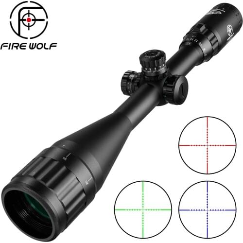 FIREWOLF 4-16X50 Hunting Sniper Rifle Scope Tactical Optical Red Green Dot Sight Illuminated Cross Turret lock Reticle Sight
