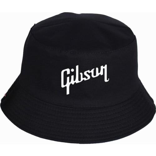 2019 new Gibson logo print Print Mens Womens Panama Bucket Hat High Quality novel Cap Summer Cap Sun Visor Fishing Fisherman Hat